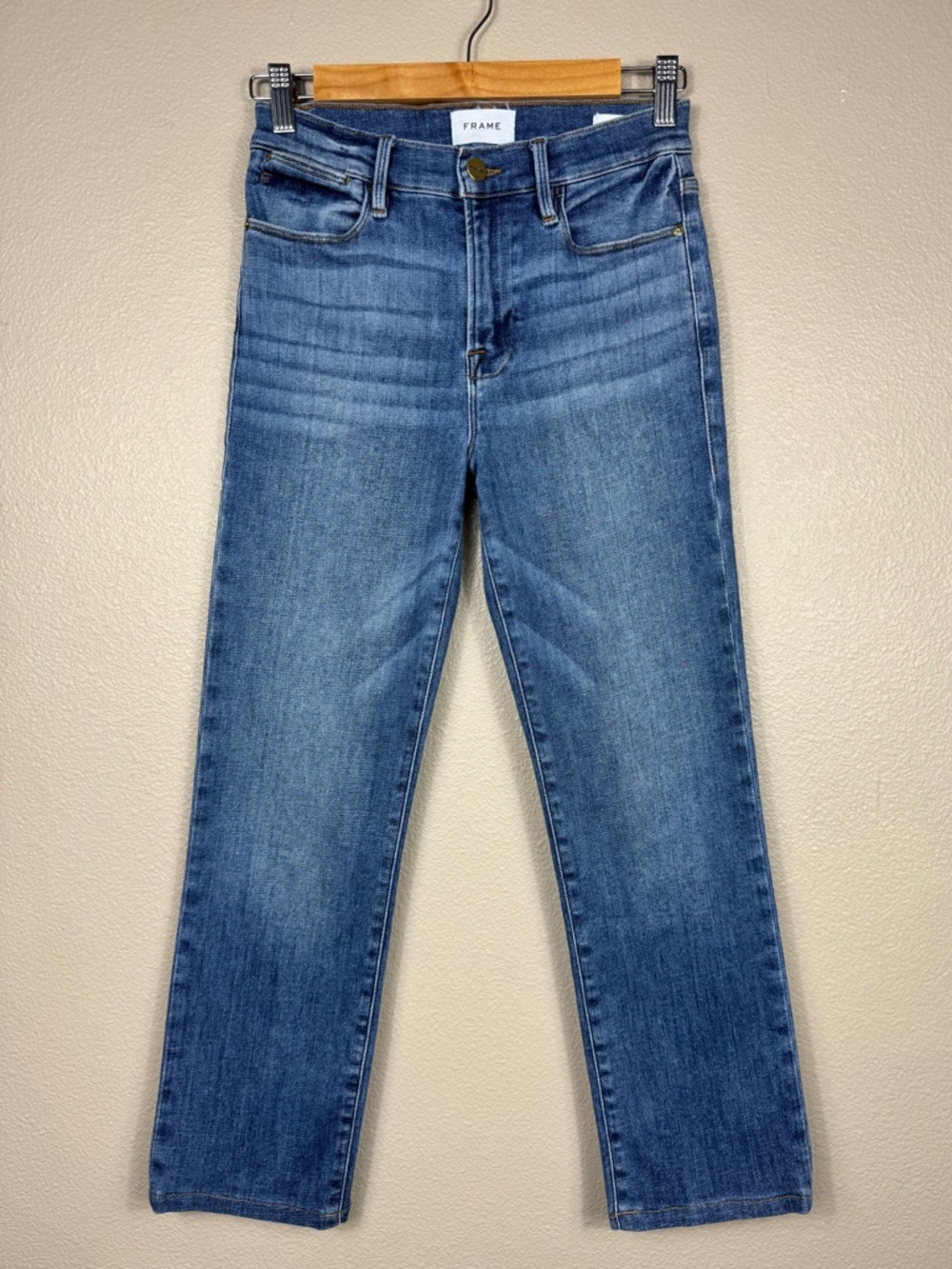 FRAME Le High Straight Jeans Stretch size 26 EUC H